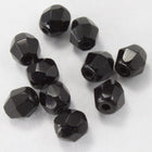 4mm Opaque Jet Fire Polished Bead-General Bead