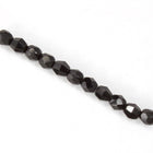 4mm Opaque Jet Fire Polished Bead-General Bead