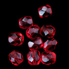 4mm Transparent Siam Fire Polished Bead-General Bead