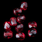 4mm Transparent Ruby Fire Polished Bead-General Bead