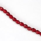 4mm Transparent Ruby Fire Polished Bead-General Bead