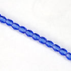 4mm Transparent Sapphire Fire Polished Bead-General Bead