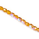 4mm Transparent Light Topaz AB Fire Polished Bead-General Bead