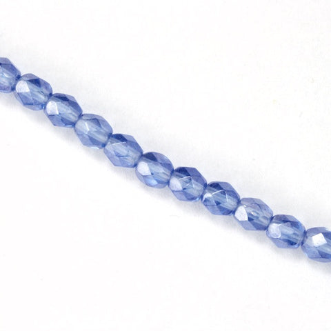 4mm Luster Sapphire Fire Polished Bead-General Bead