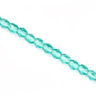 4mm Transparent Blue Zircon Fire Polished Bead-General Bead