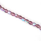 4mm Transparent Amethyst AB Fire Polished Bead-General Bead