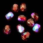 4mm Transparent Siam AB Fire Polished Bead-General Bead