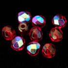 4mm Transparent Ruby AB Fire Polished Bead-General Bead