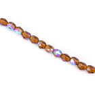4mm Transparent Dark Goldenrod AB Fire Polished Bead-General Bead