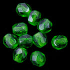 4mm Transparent Emerald Fire Polished Bead-General Bead