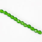 4mm Transparent Emerald Fire Polished Bead-General Bead