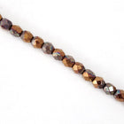 4mm Metallic Copper Iris Fire Polished Bead-General Bead