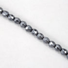 4mm Pearl Dark Grey Fire Polished Bead-General Bead