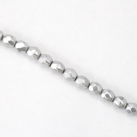 4mm Pearl Light Grey Fire Polished Bead-General Bead
