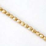 4mm Pearl Gold Fire Polished Bead-General Bead