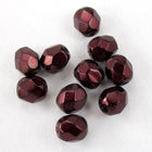 4mm Pearl Garnet Fire Polished Bead-General Bead