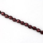 4mm Pearl Garnet Fire Polished Bead-General Bead
