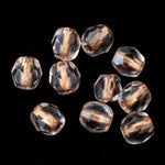 4mm Copper Lined Rose Fire Polished Bead-General Bead