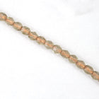 4mm Copper Lined Black Diamond Fire Polished Bead-General Bead