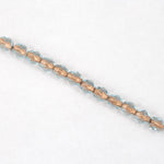 4mm Copper Lined Aqua Fire Polished Bead-General Bead