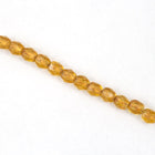 4mm Copper Lined Topaz Fire Polished Bead-General Bead