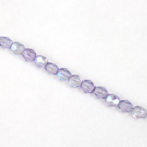 4mm Transparent Lilac AB Fire Polished Bead-General Bead
