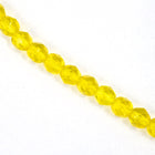 6mm Transparent Lemon Fire Polished Bead-General Bead