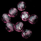 6mm Transparent Amethyst Fire Polished Bead-General Bead