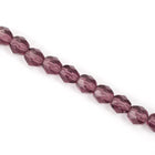 6mm Transparent Amethyst Fire Polished Bead-General Bead