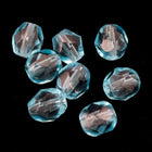 6mm Transparent Light Aqua Fire Polished Bead-General Bead