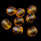6mm Transparent Topaz Fire Polished Bead-General Bead