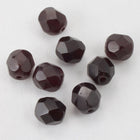 6mm Transparent Garnet Fire Polished Bead-General Bead