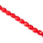 6mm Transparent Siam Fire Polished Bead-General Bead