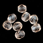 6mm Transparent Rose Fire Polished Bead-General Bead