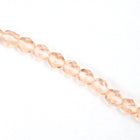 6mm Transparent Rose Fire Polished Bead-General Bead