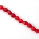 6mm Transparent Ruby Fire Polished Bead-General Bead