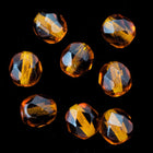 6mm Transparent Dark Goldenrod Fire Polished Bead-General Bead