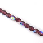 6mm Transparent Amethyst AB Fire Polished Bead-General Bead
