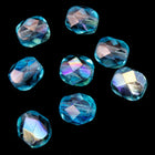 6mm Transparent Aqua AB Fire Polished Bead-General Bead