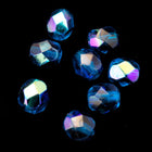 6mm Transparent Capri Blue AB Fire Polished Bead-General Bead