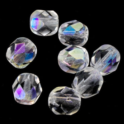 6mm Transparent Crystal AB Fire Polished Bead-General Bead