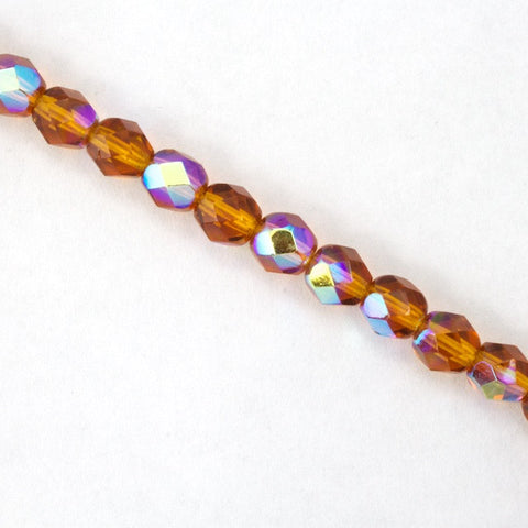 6mm Transparent Topaz AB Fire Polished Bead-General Bead