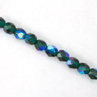 6mm Transparent Emerald AB Fire Polished Bead-General Bead