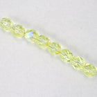 6mm Transparent Jonquil AB Fire Polished Bead-General Bead