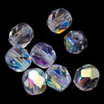 6mm Transparent Light Sapphire AB Fire Polished Bead-General Bead