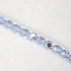 6mm Transparent Light Sapphire AB Fire Polished Bead-General Bead