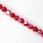 6mm Transparent Siam AB Fire Polished Bead-General Bead