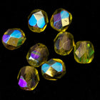 6mm Transparent Olivine AB Fire Polished Bead-General Bead