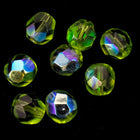 6mm Transparent Peridot AB Fire Polished Bead-General Bead