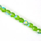 6mm Transparent Peridot AB Fire Polished Bead-General Bead